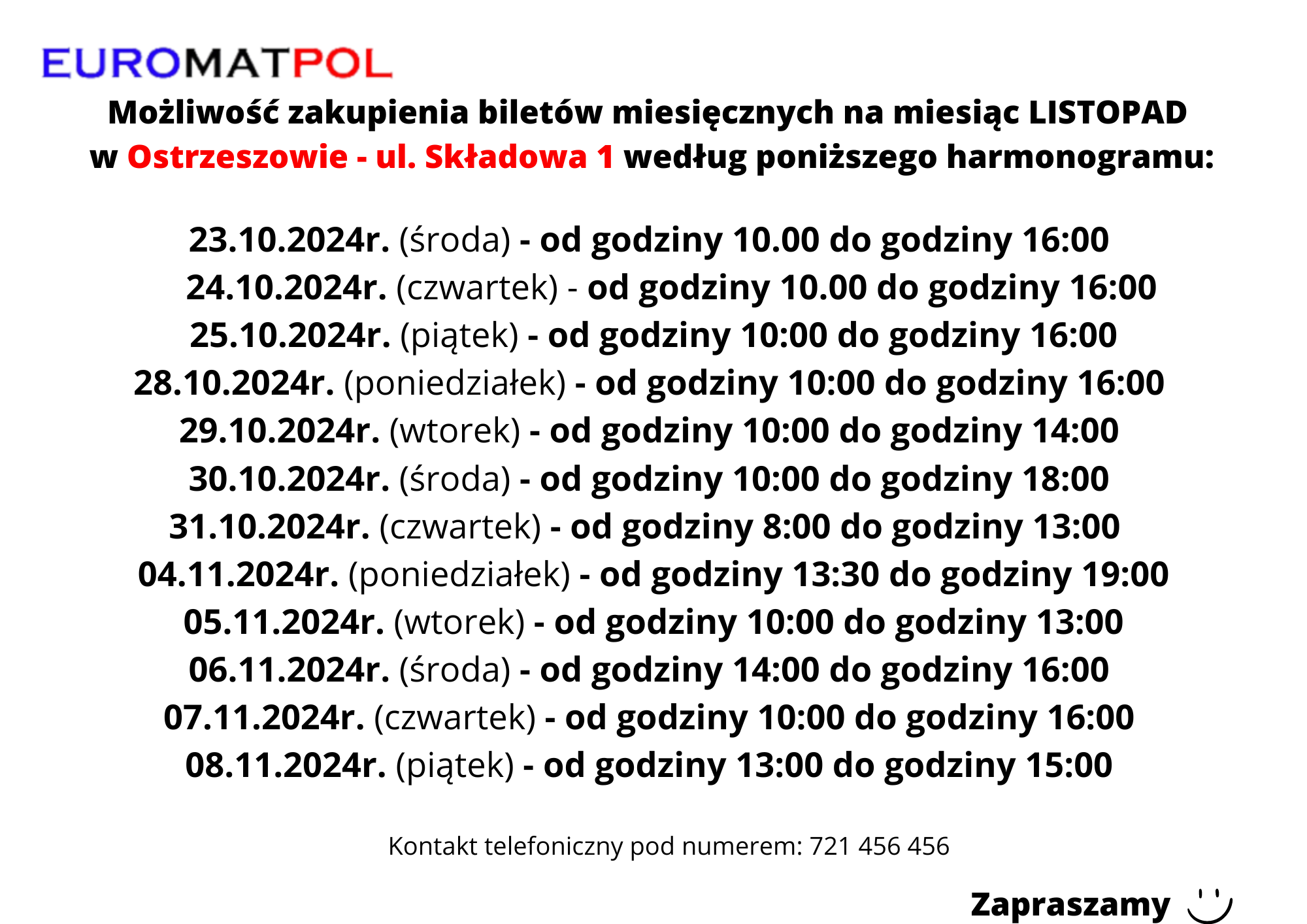 Harmonogram Ostrzeszow 1