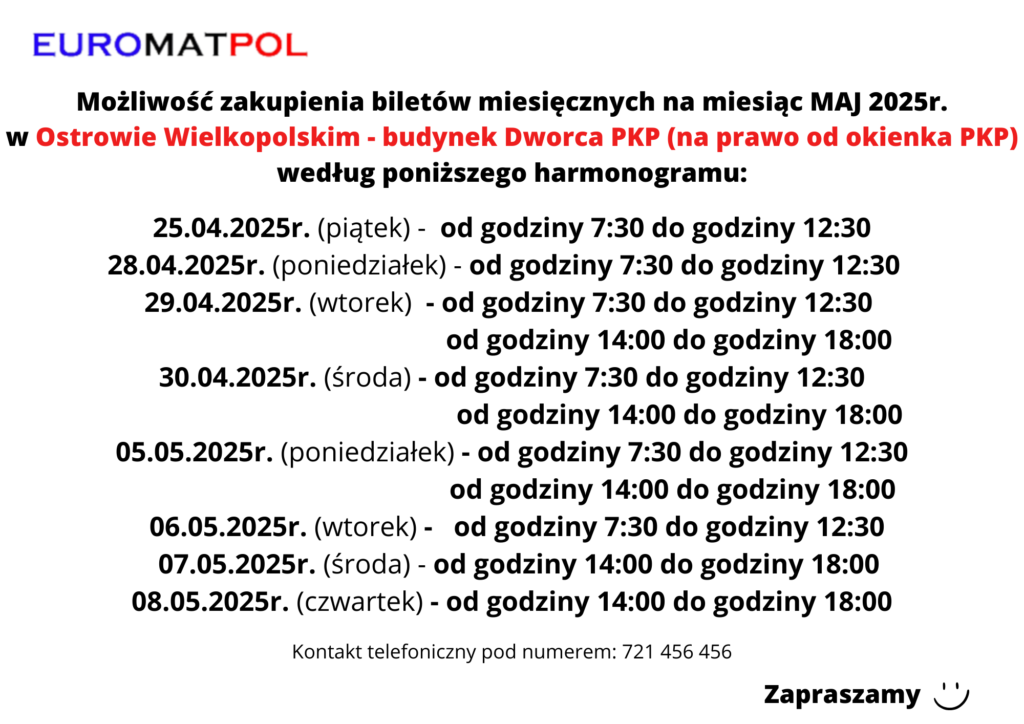 HARMONOGRAM OSTROW WIELKOPOLSKI