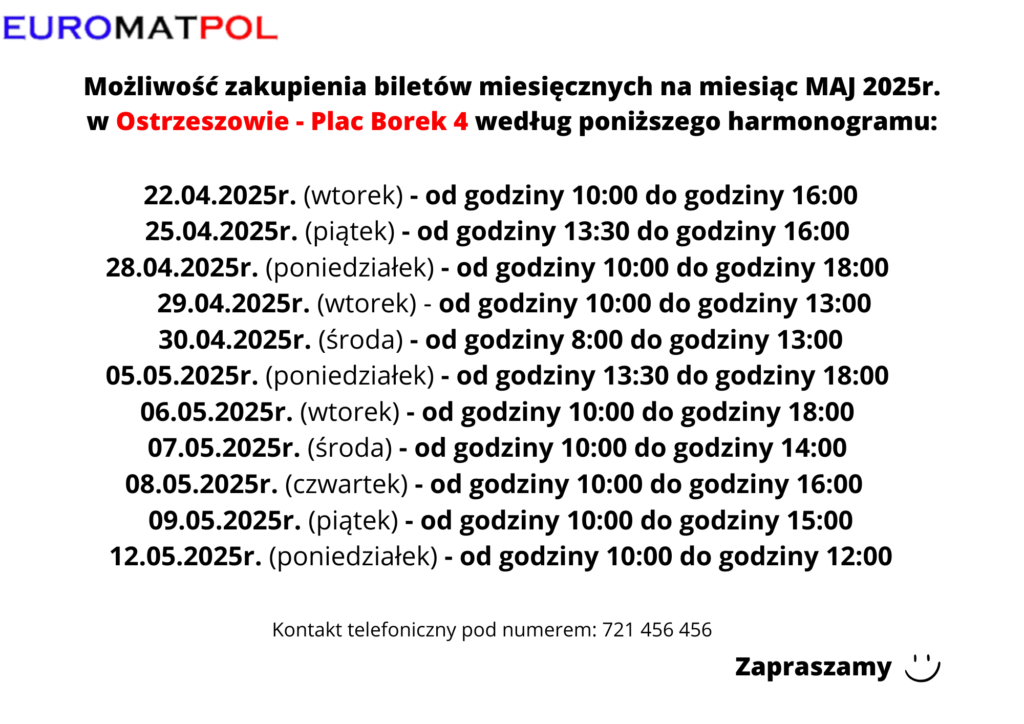HARMONOGRAM OSTRZESZOW 2